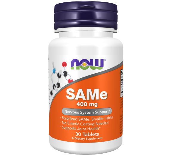 NOW SAMe, САМе S-аденозил-L-метионин 400 мг - 30 таблеток