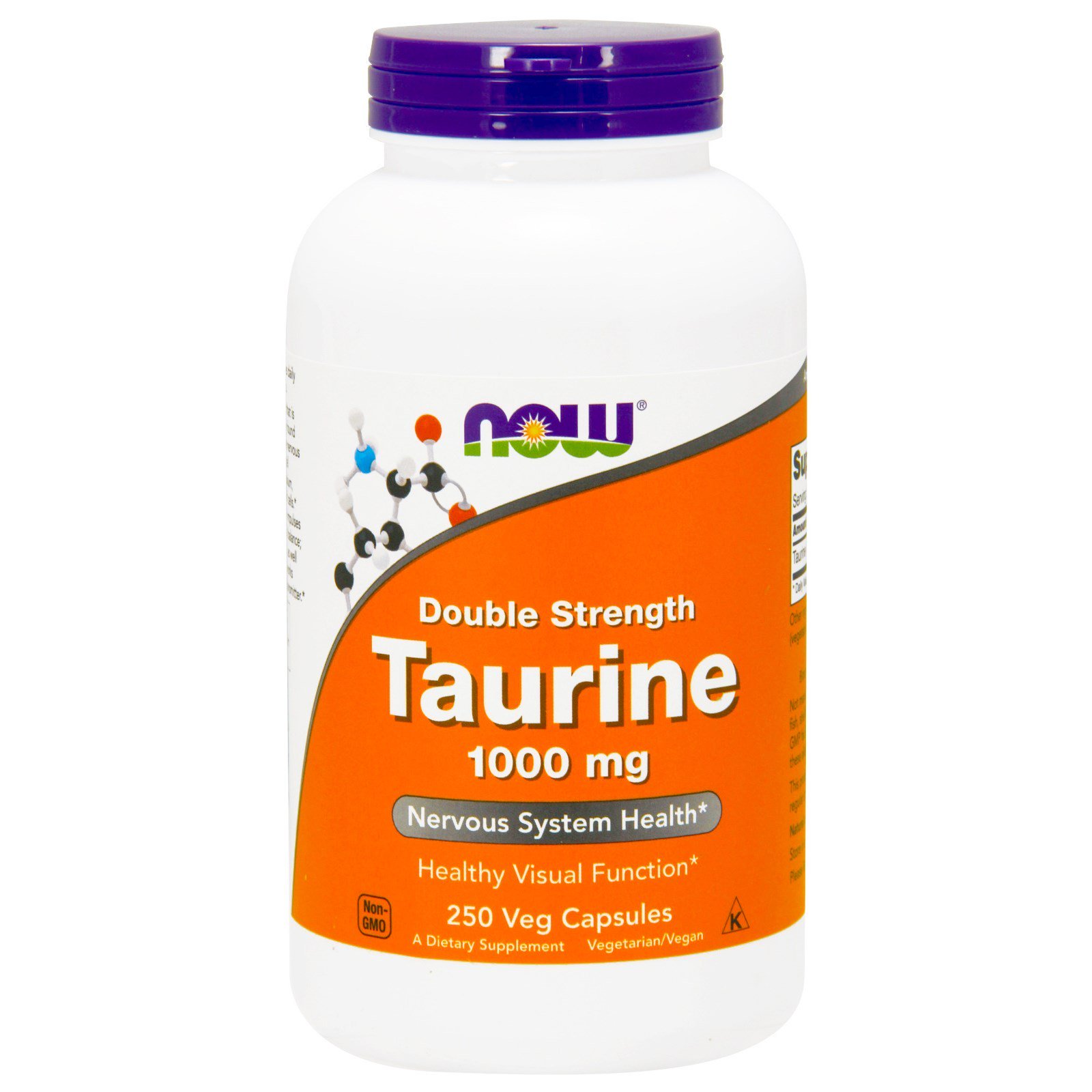 NOW Taurine, Таурин 1000 мг - 250 капсул