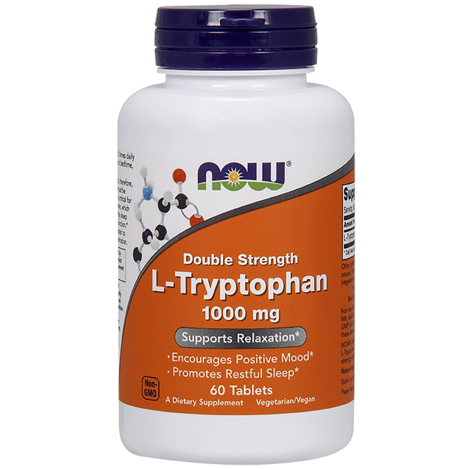 NOW L-Tryptophan, L-Триптофан 1000 мг - 60 таблеток