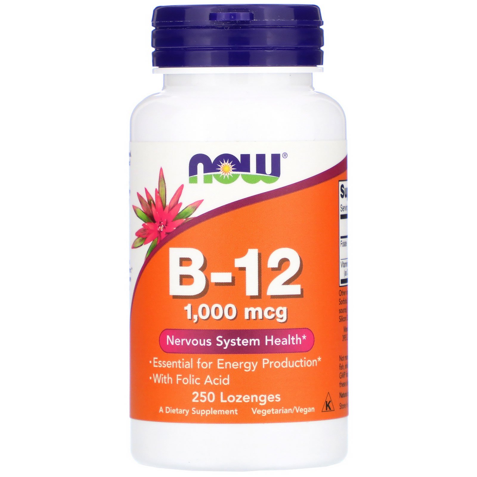 B-12, Витамин Б-12 1000 мкг - 250 жевательных таблеток