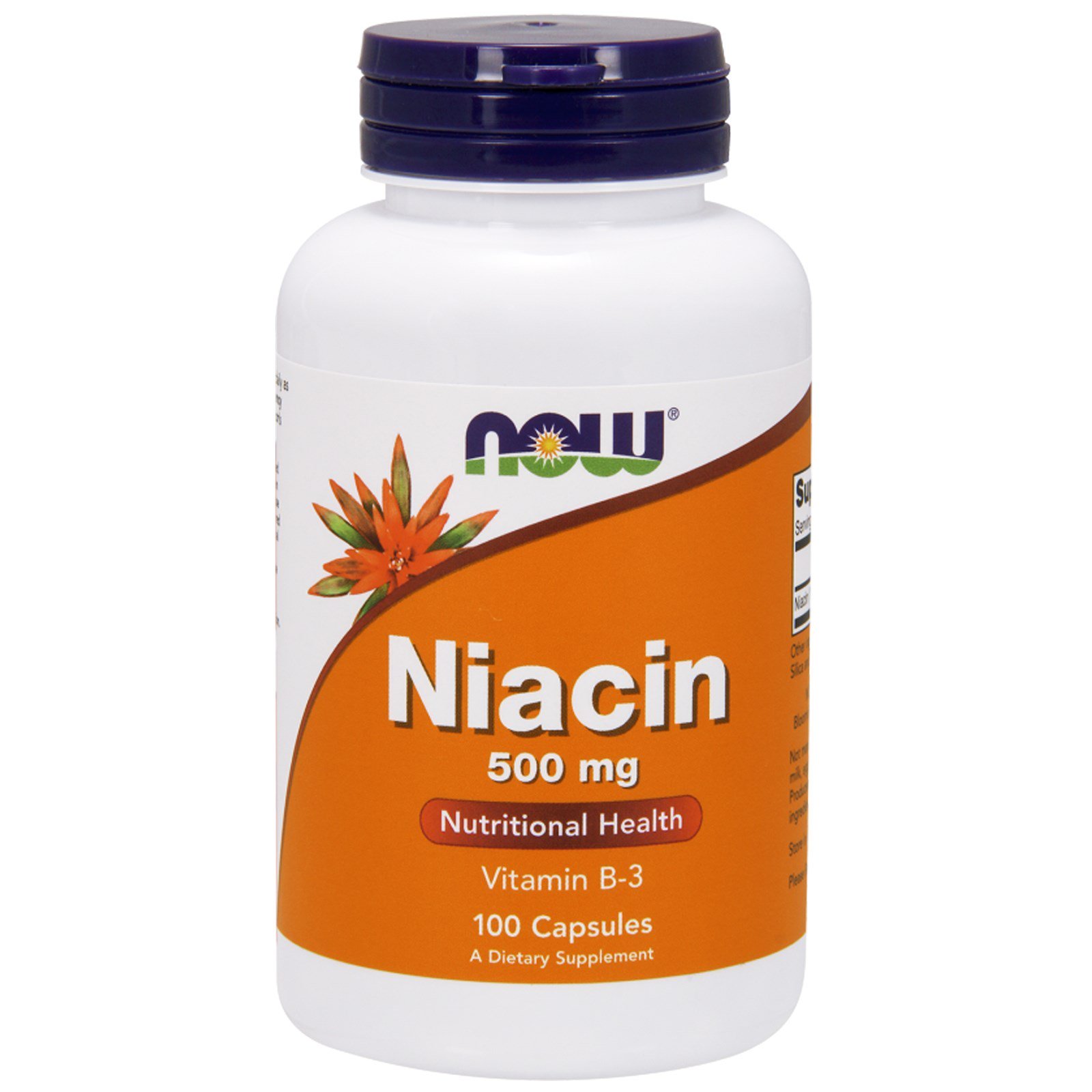 NOW Niacin B-3, Витамин Б-3 Ниацин 500 мг - 100 капсул