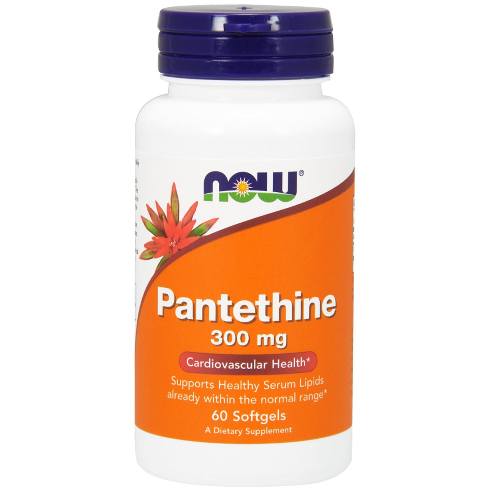 NOW Pantethine, Пантетин 300 мг - 60 капсул