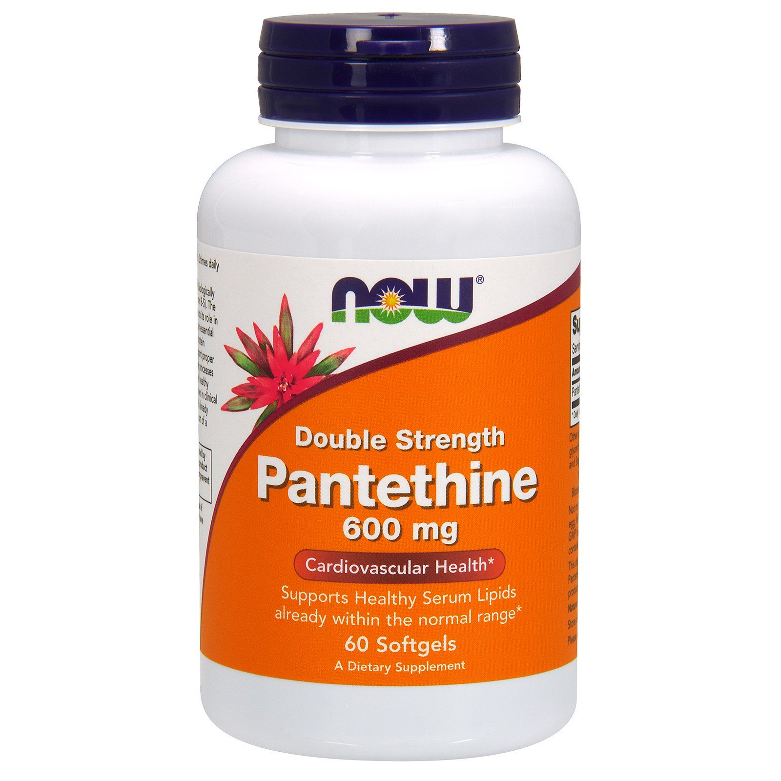NOW Pantethine, Пантетин 600 мг - 60 капсул