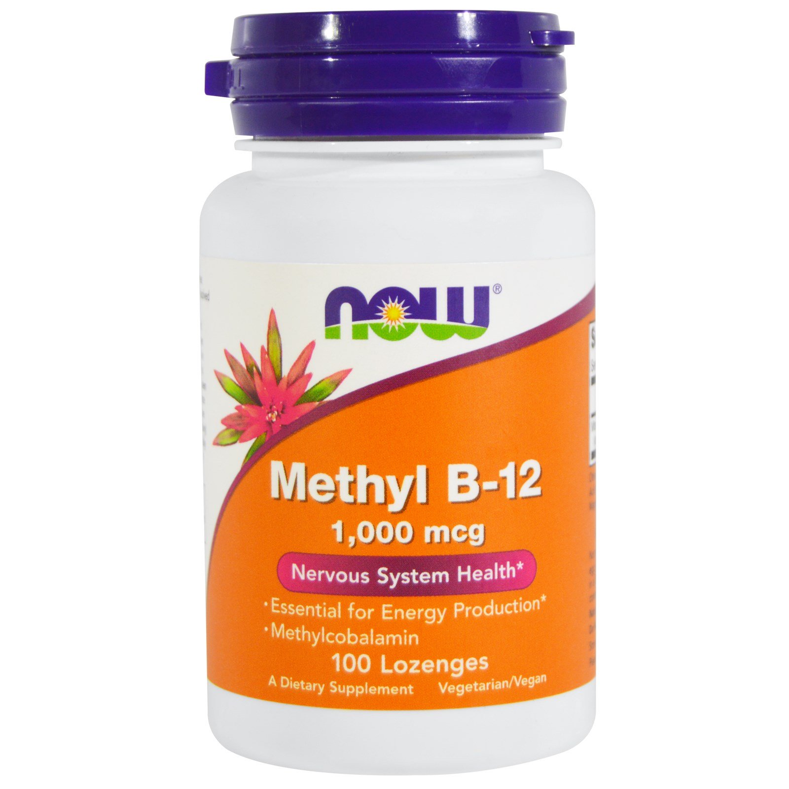 NOW B-12 Methyl, Витамин Б-12 Метилкобаламин 1000 мкг - 100 жевательных таблеток