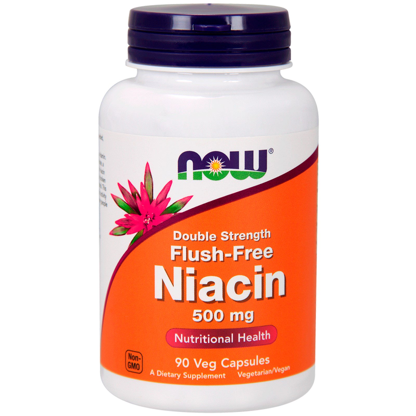 NOW Niacin B-3, Витамин Б-3, Без Покраснений, Ниацин 500 мг - 90 капсул