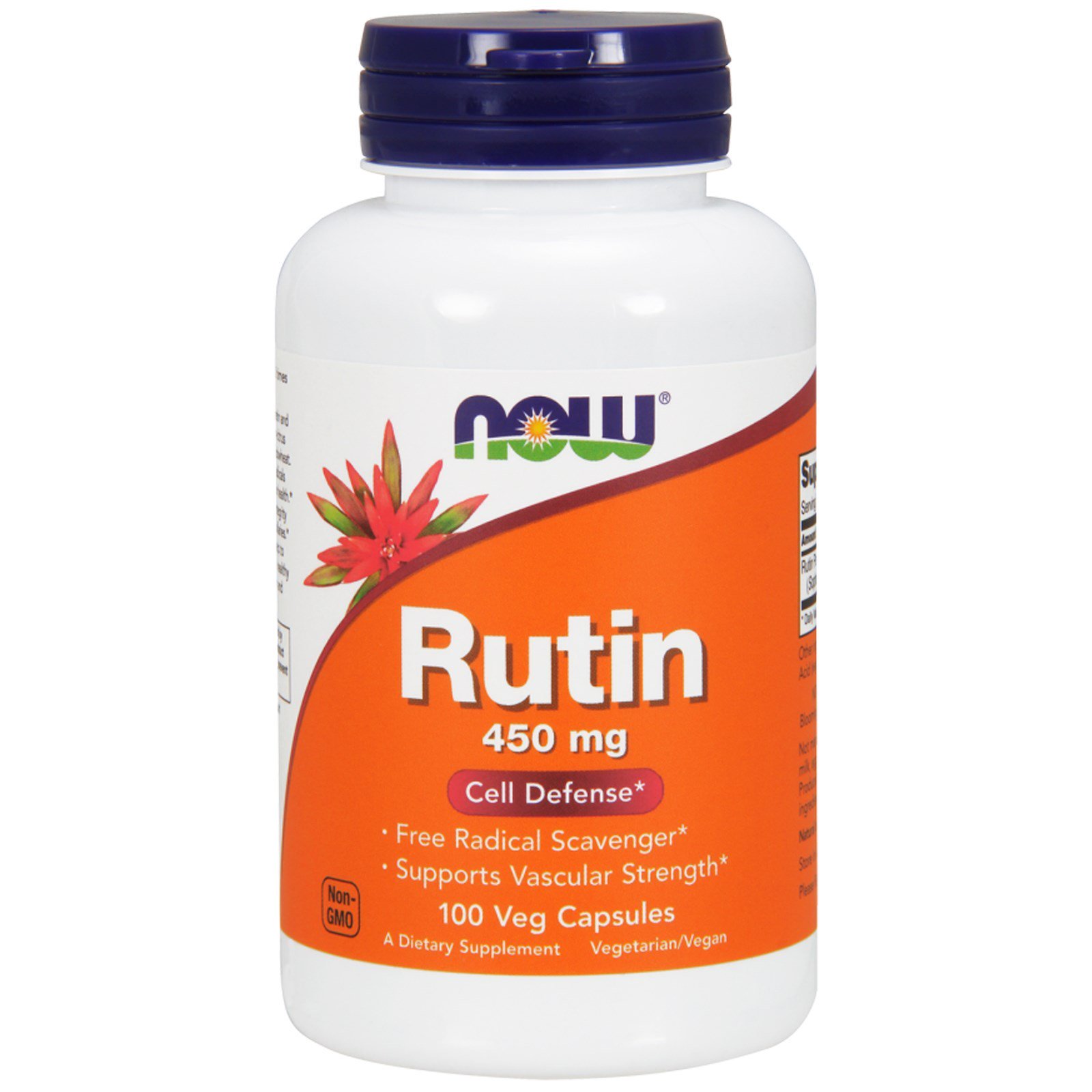 NOW Rutin, Рутин (Софора Японская) 450 мг - 100 капсул
