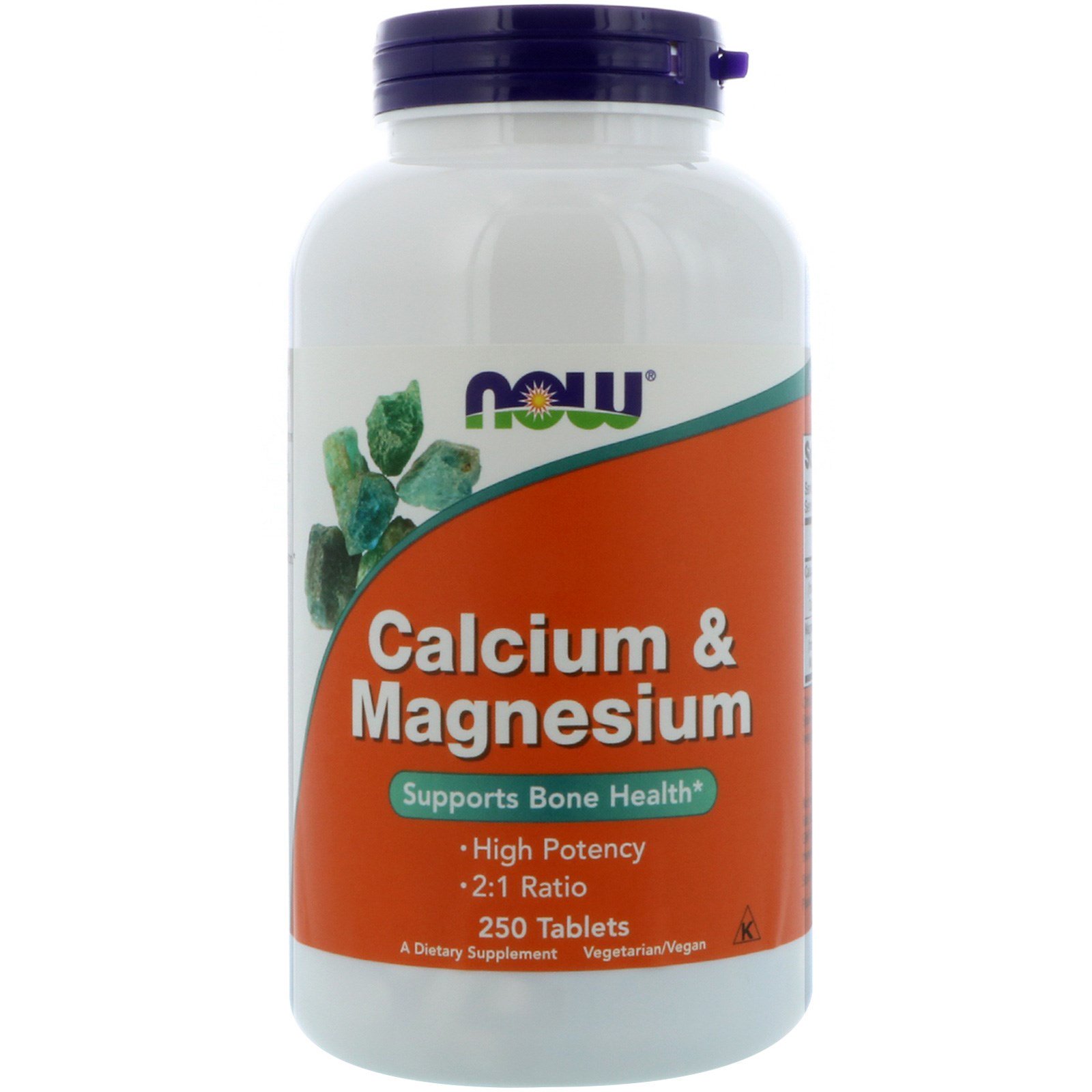 NOW Calcium + Magnesium, Кальций и Магний - 250 таблеток