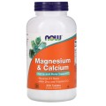 NOW Magnesium + Calcium, Магний и Кальций + Витамин D-3 и Цинк - 250 таблеток