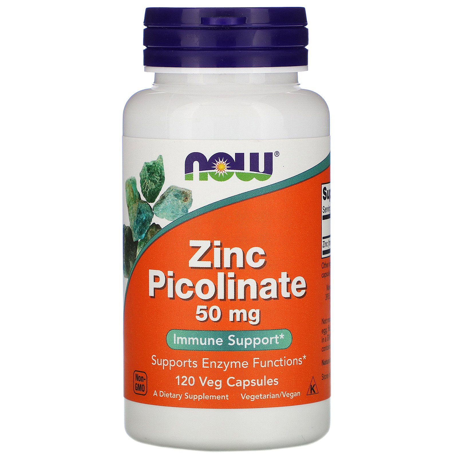 NOW Zinc Picolinate, Пиколинат Цинка 50 мг - 120 капсул	