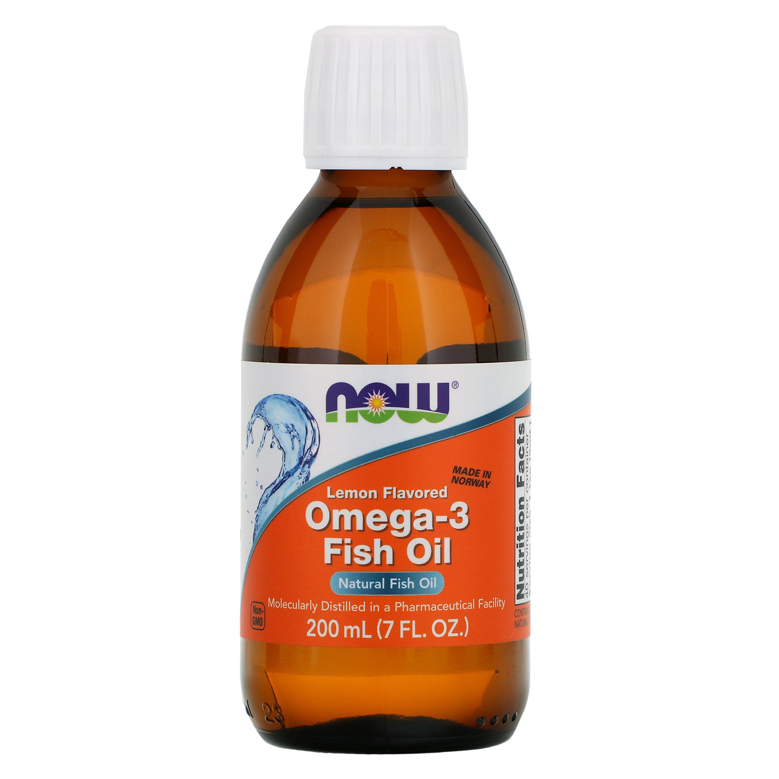 NOW Omega-3 Oil, Омега-3 в Жидкой Форме с Лимонным Вкусом - 200 мл