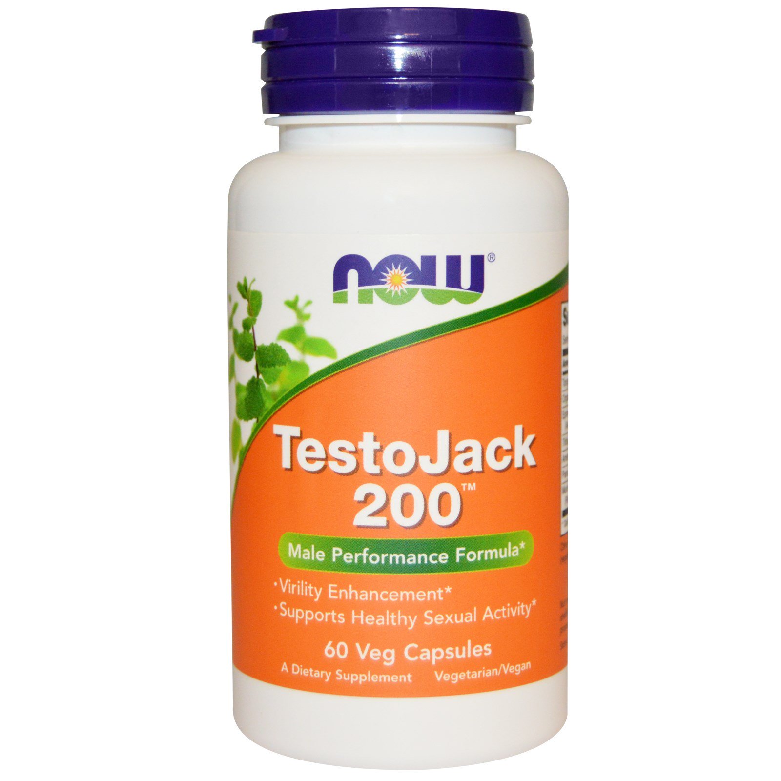 NOW TestoJack 200, Тонгкат Али, Малазийский Женьшень, Комплекс 200 мг - 60 капсул