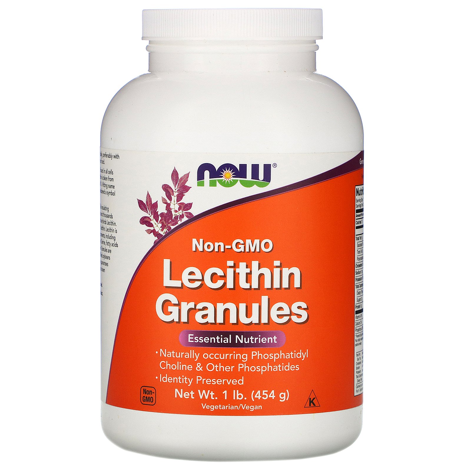 NOW Lecithin Granules, Лецитин Гранулы - 454 г