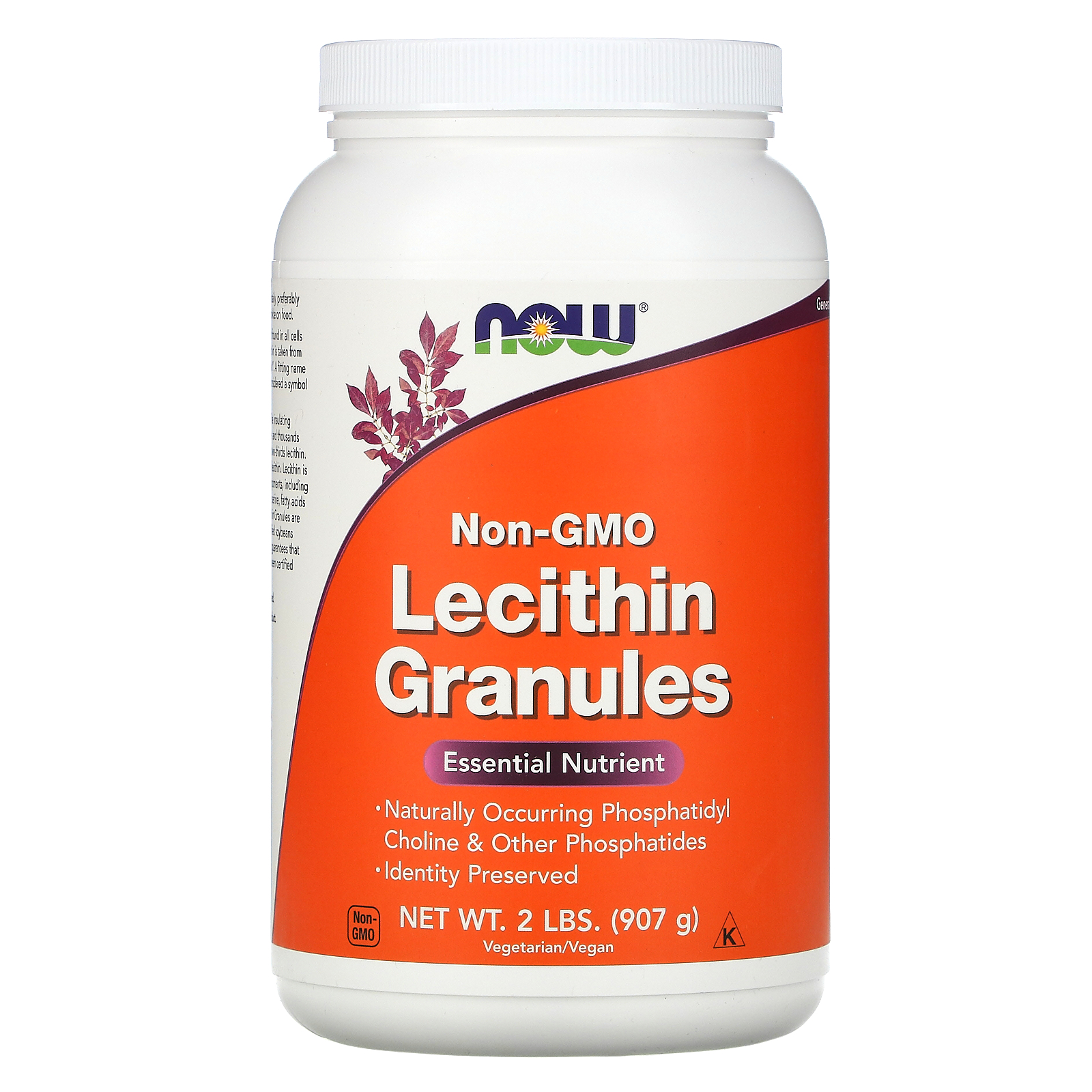NOW Lecithin Granules, Лецитин Гранулы - 907 г
