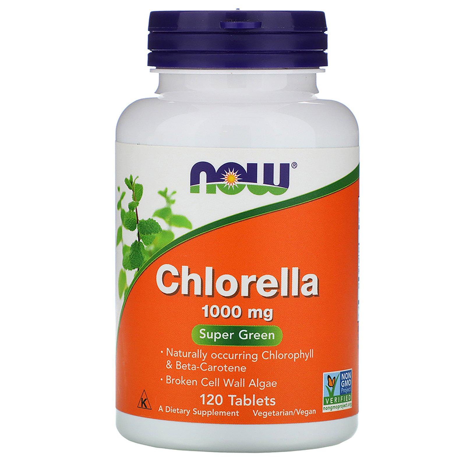 NOW Chlorella, Хлорелла 1000 мг - 120 таблеток
