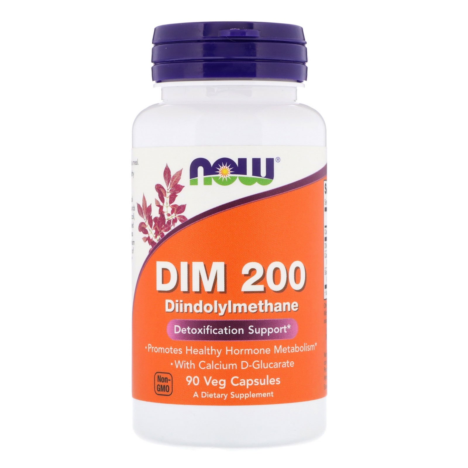 NOW DIM 200, 3,3-Дииндолилметан ДИМ 200 мг - 90 капсул