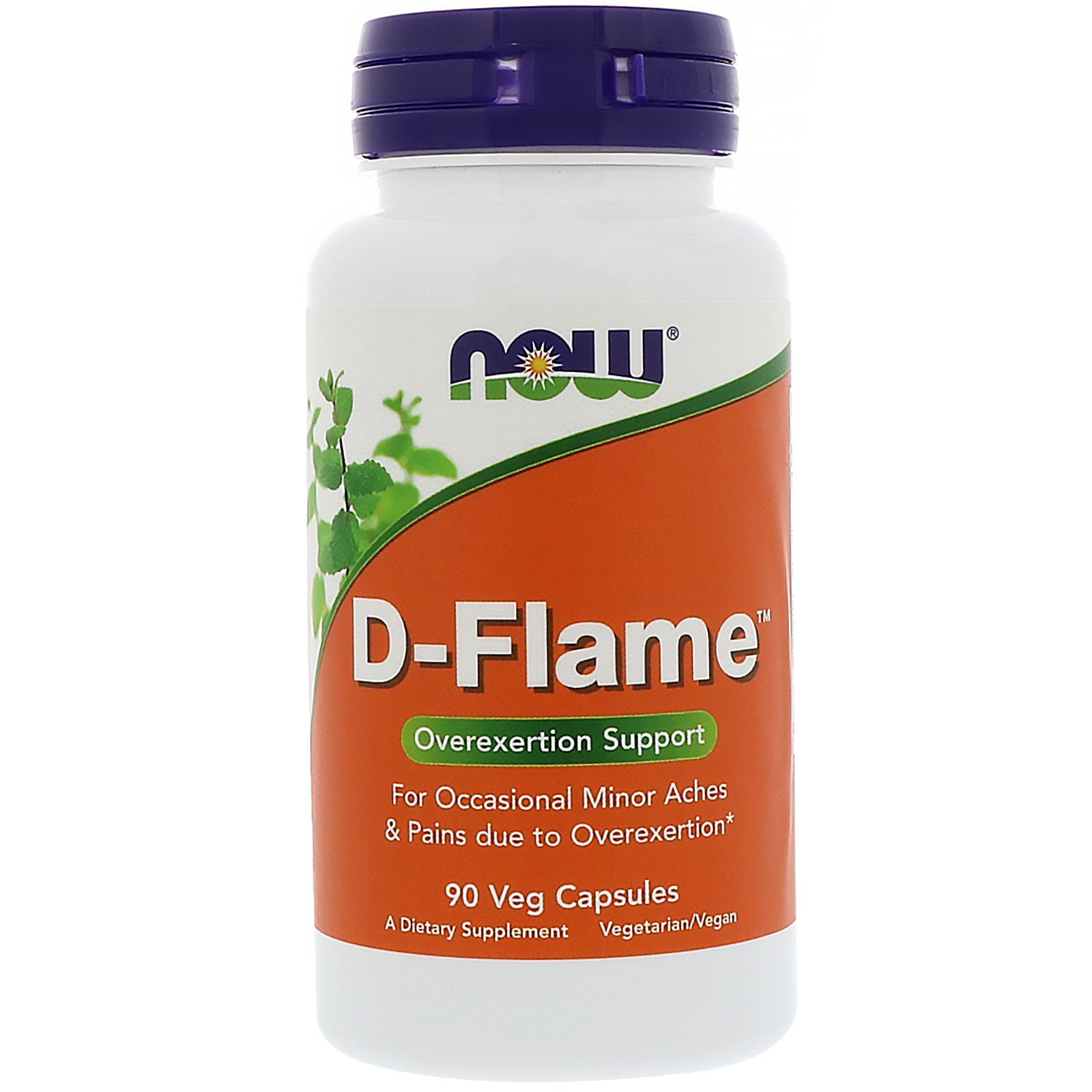 NOW D-Flame, Поддержка при Переутомлении и Головной Боли - 90 капсул