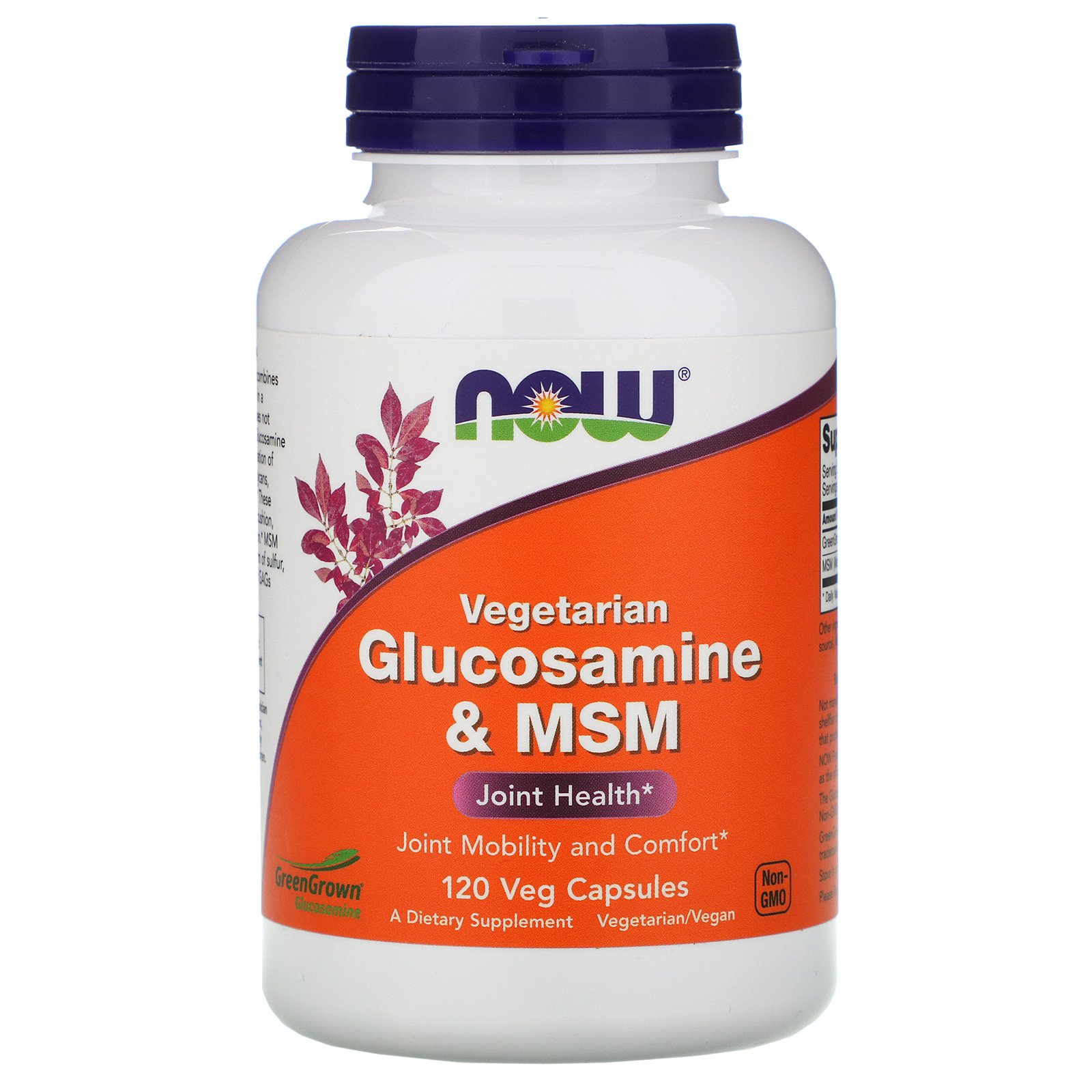 NOW Glucosamine & MSM, Глюкозамин и Mетилсульфонилметан МСМ - 120 капсул
