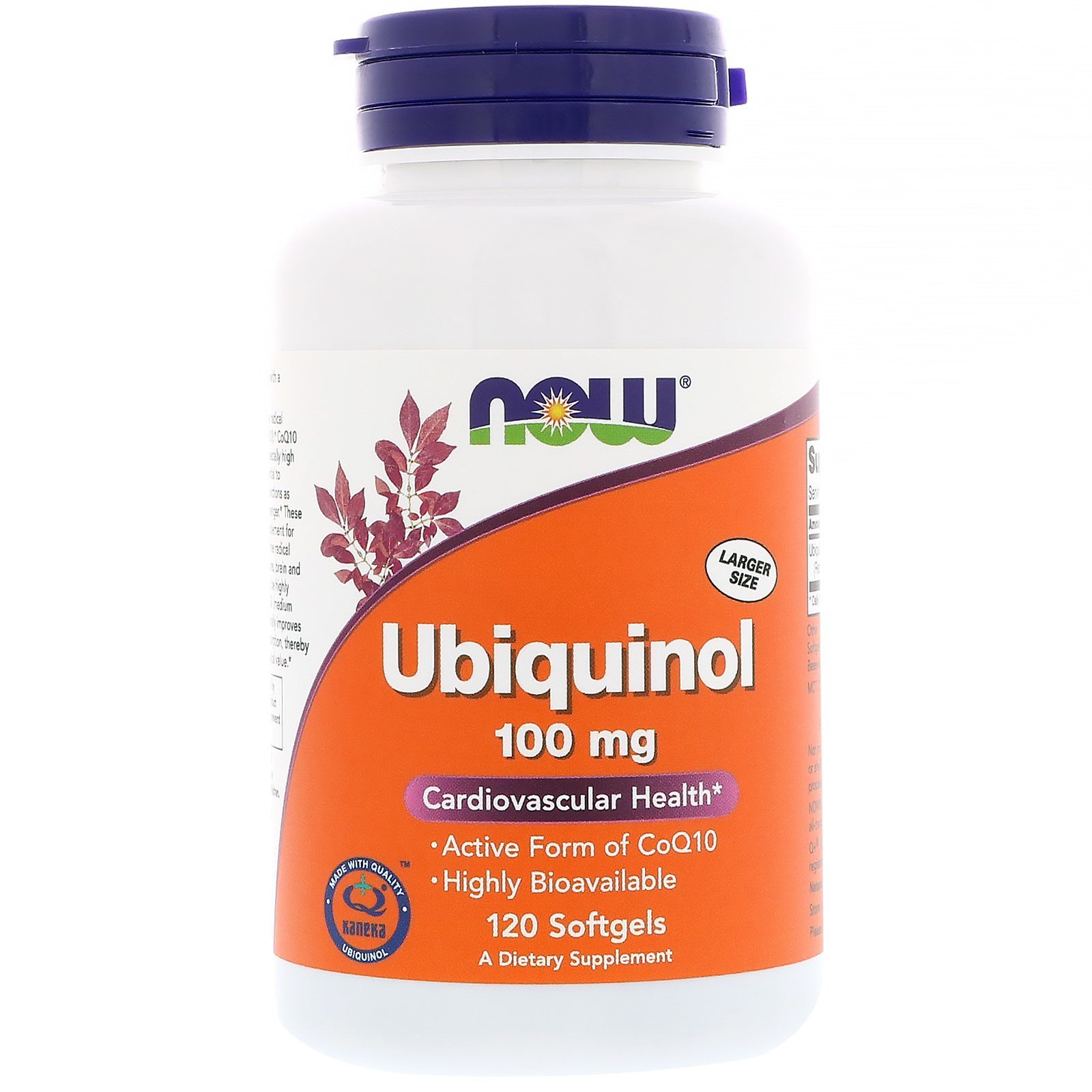 NOW Ubiquinol, Убихинол 100 мг - 120 капсул