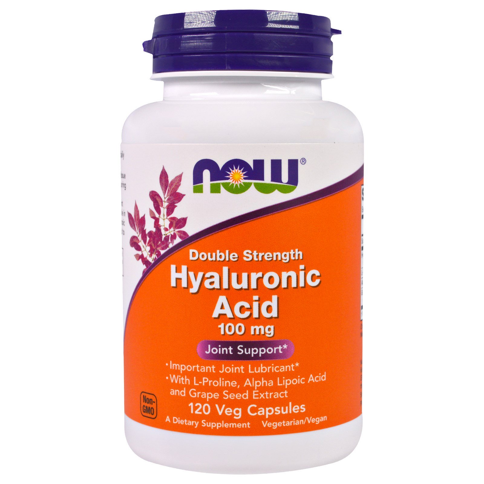 Hyaluronic Acid, Гиалуроновая Кислота с Пролином 100 мг - 120 капсул