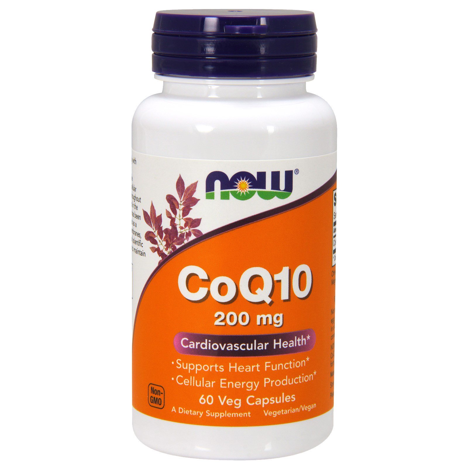 NOW Q10 Coenzyme, Кофермент Q10 200 мг - 60 капсул