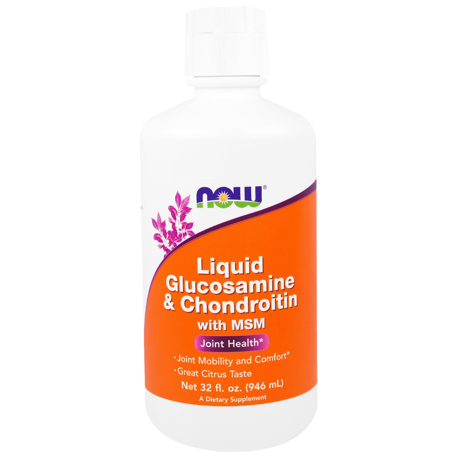 NOW Glucosamine Chondroitin MSM, Жидкий Глюкозамин Хондроитин МСМ - 946 мл