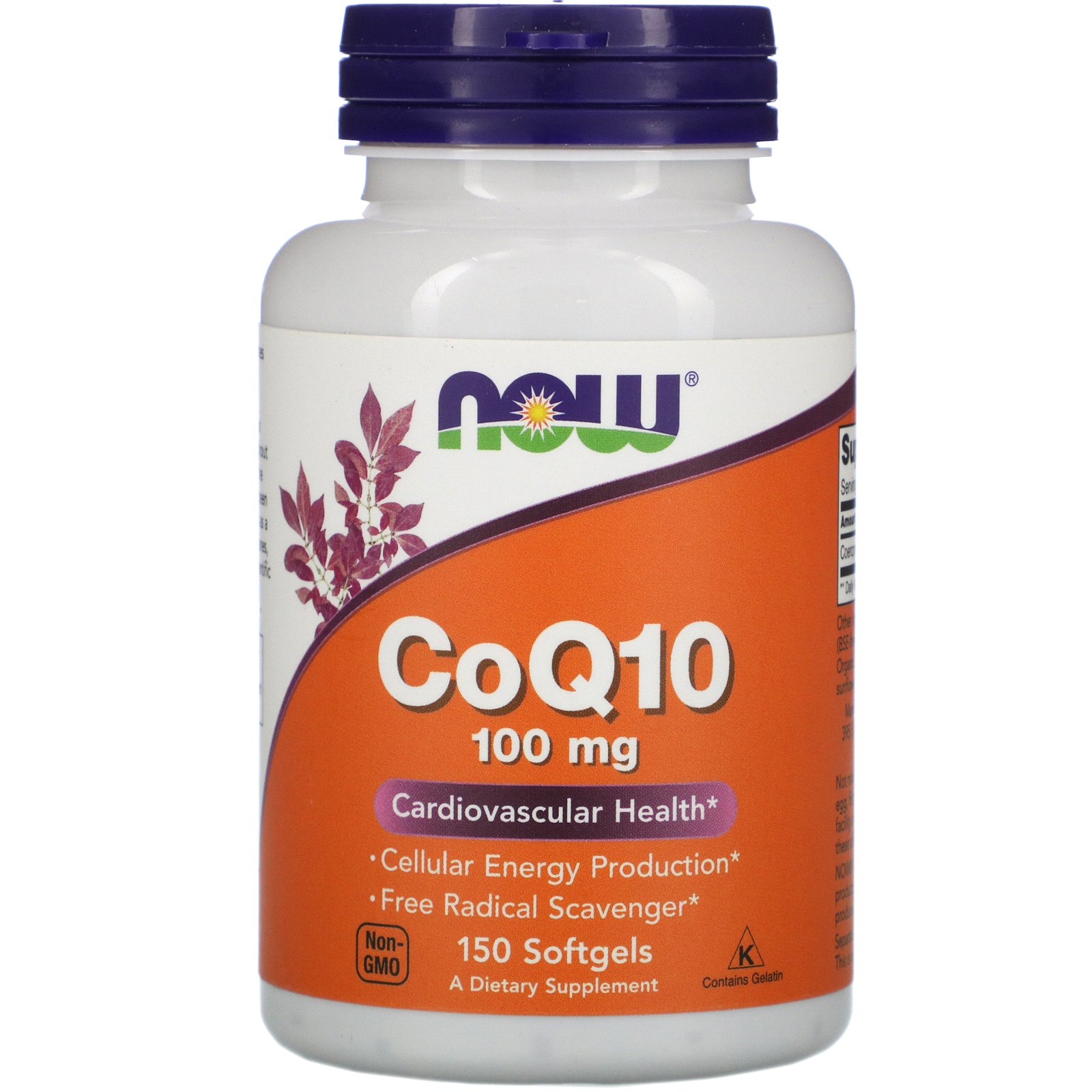 NOW Q10 Coenzyme, Кофермент Q10 100 мг - 150 капсул