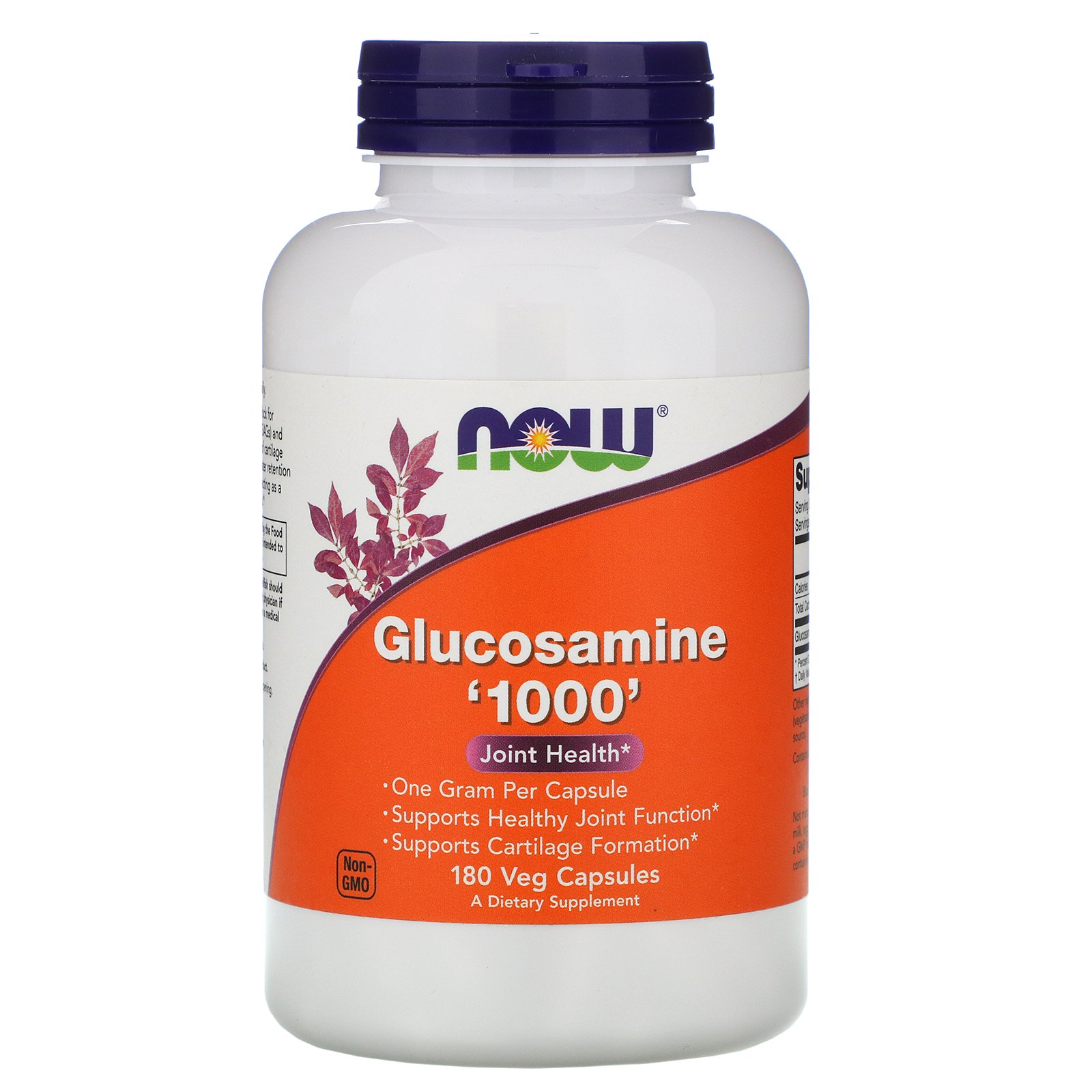 NOW Glucosamine, Глюкозамин 1000 мг - 180 капсул
