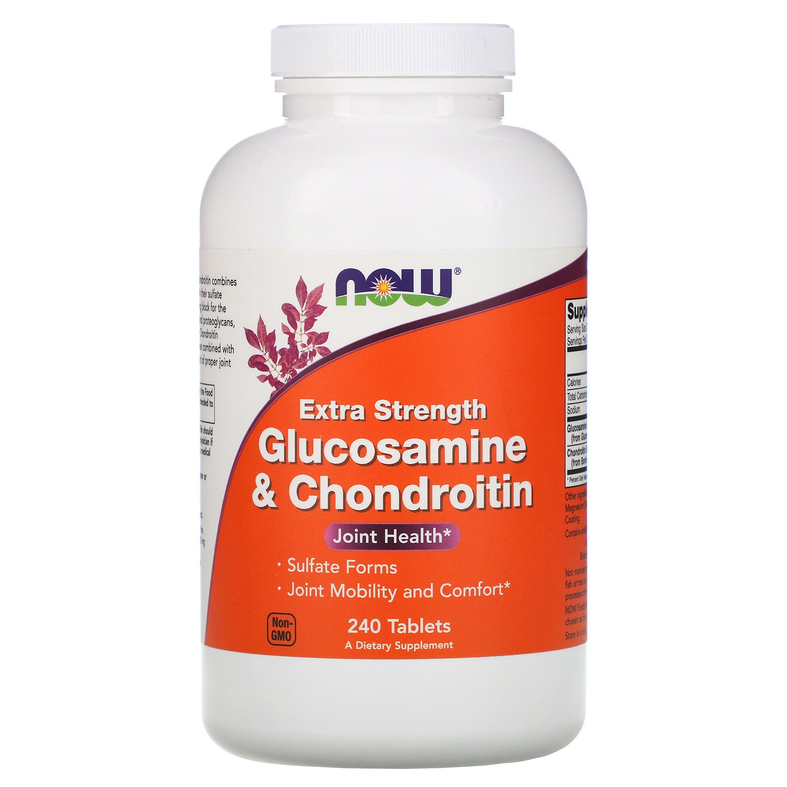 NOW Glucosamine & Chondroitin Extra, Глюкозамин и Хондроитин Экстра - 240 таблеток