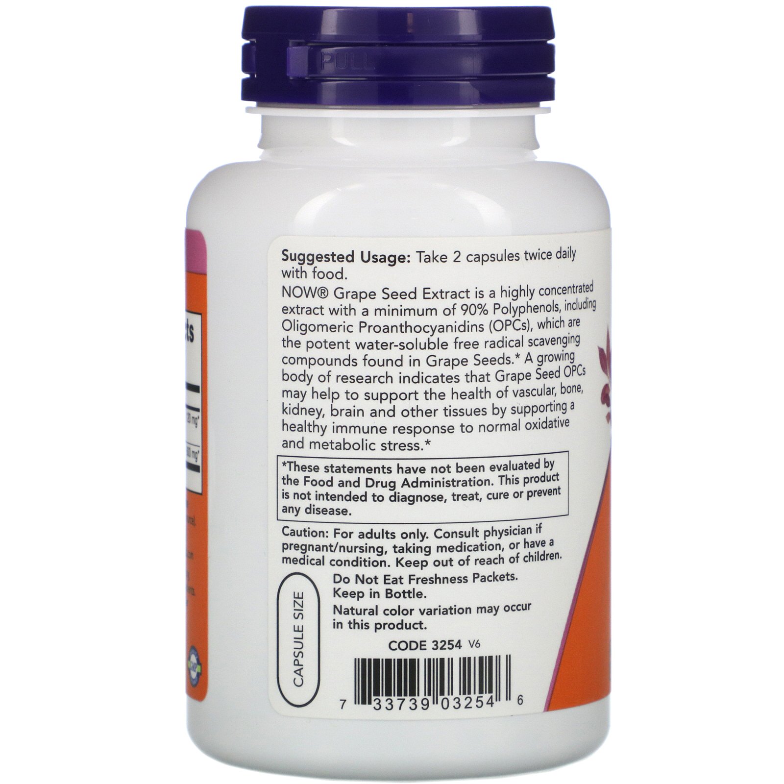 Grape Seed, Экстракт Виноградных Косточек 60 мг - 90 капсул