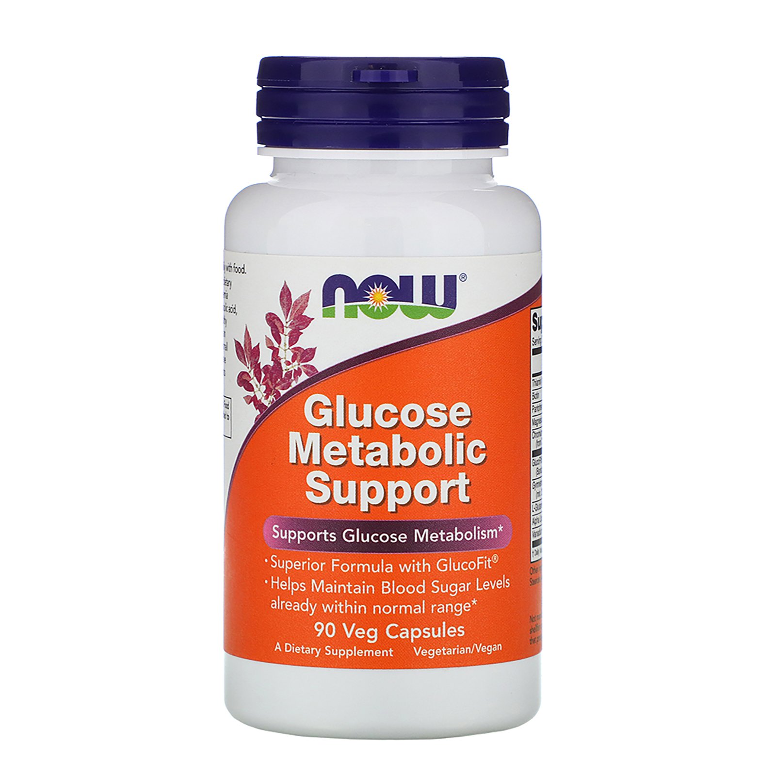 NOW Glucose Metabolic Support, Метаболизм Глюкозы Поддержка - 90 капсул