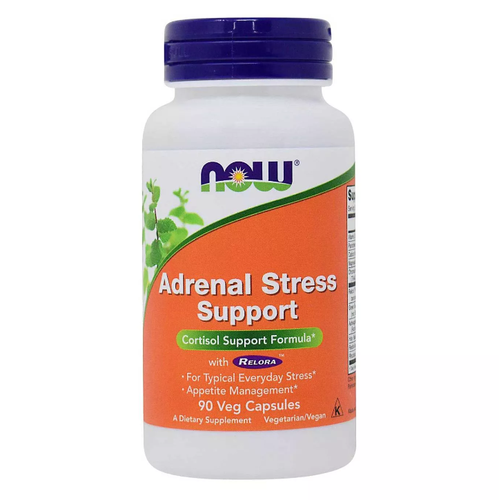 NOW Adrenal Stress Support Super Cortisol Support, Супер Кортизол Саппорт - 90 капсул