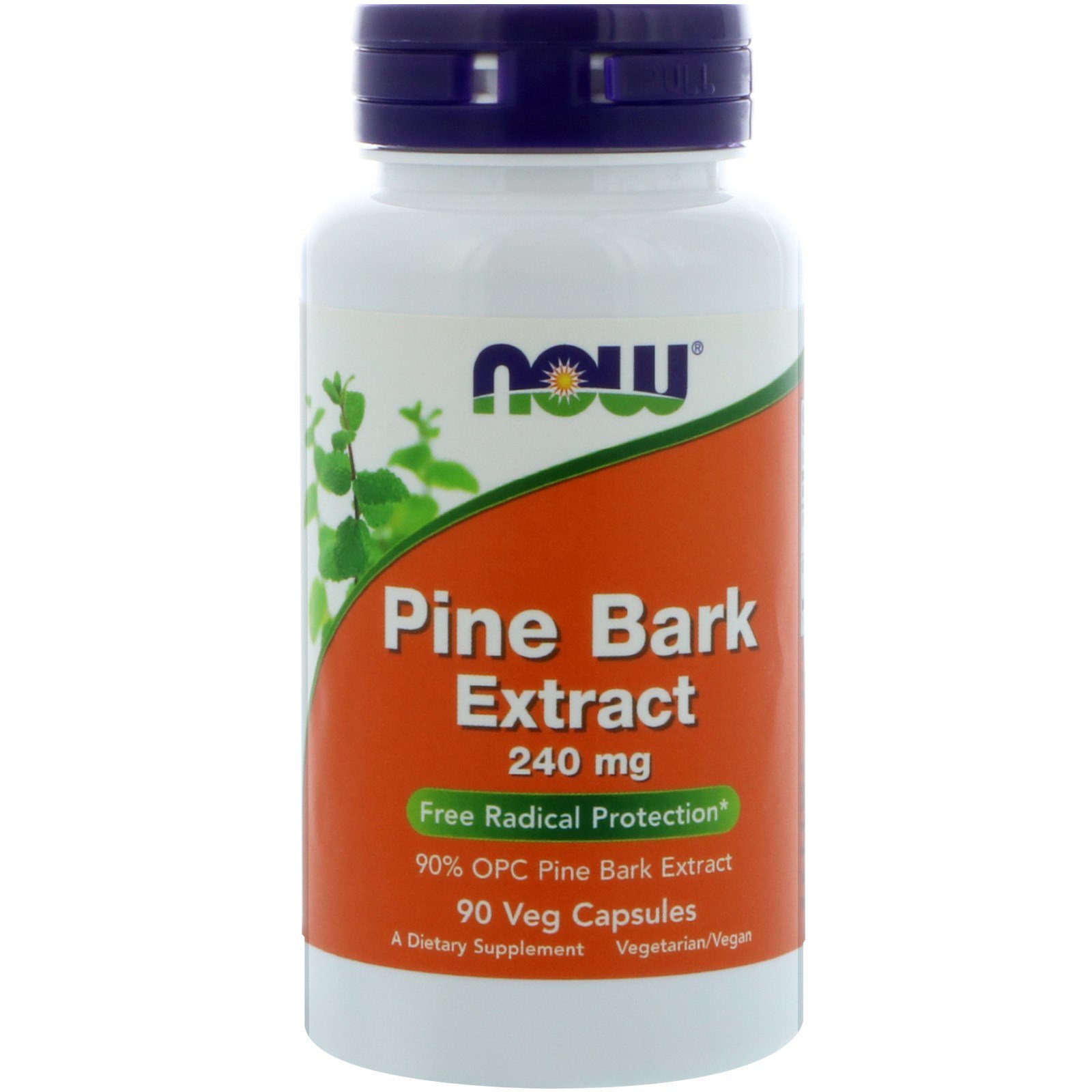 NOW Pine Bark Extract, Сосновая Кора Экстракт 240 мг - 90 капсул