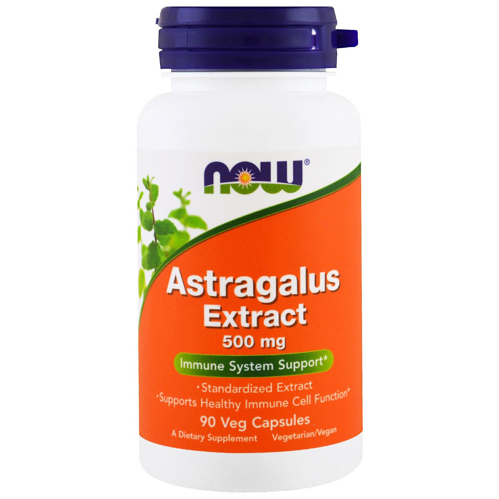 NOW Astragalus Extract, Экстракт Астрагала 500 мг - 90 капсул