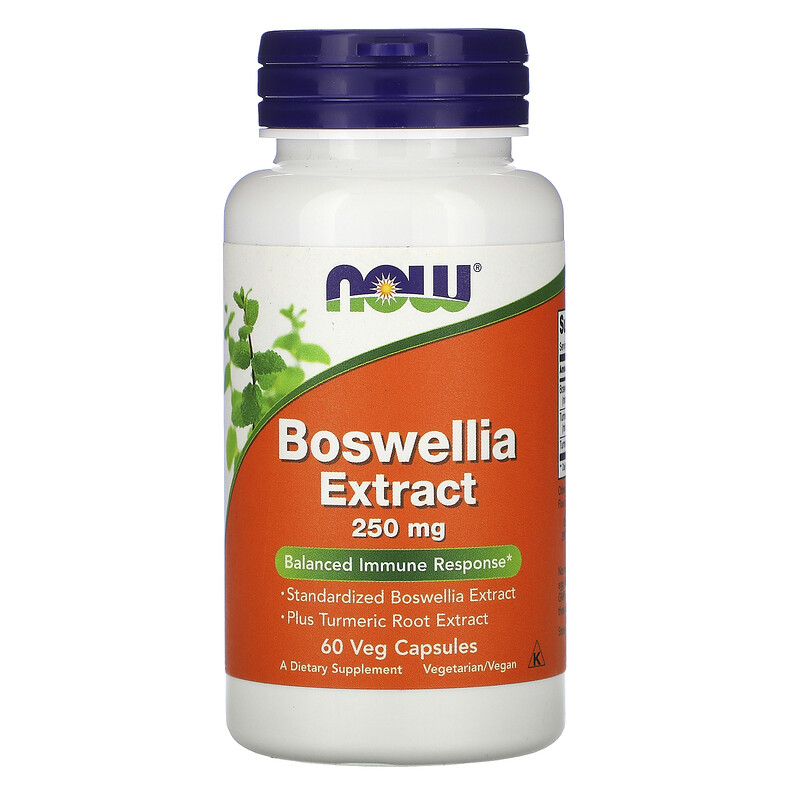 NOW Boswellia Extract, Босвеллия Экстракт 250 мг - 60 капсул