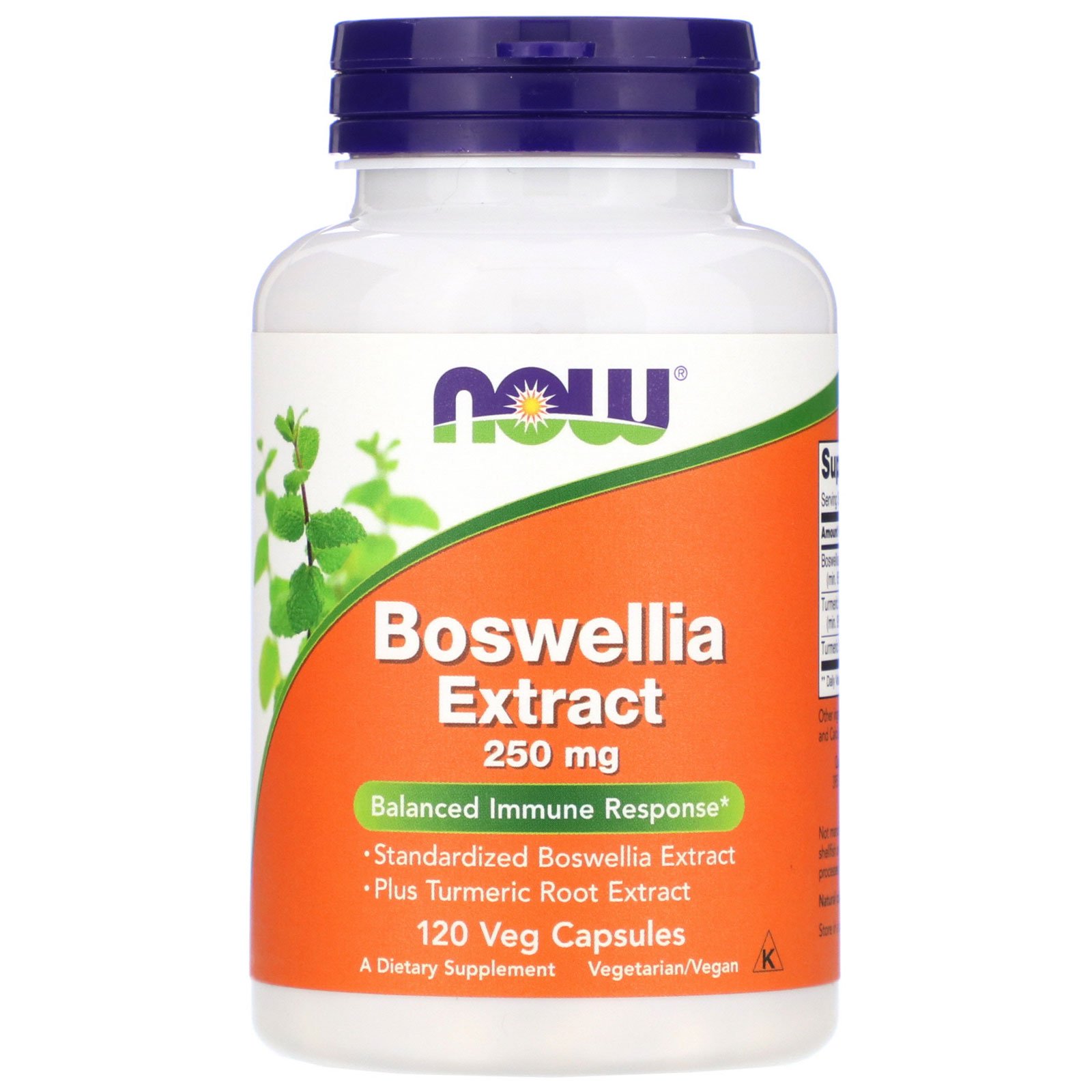 NOW Boswellia Extract, Босвеллия Экстракт 250 мг - 120 капсул