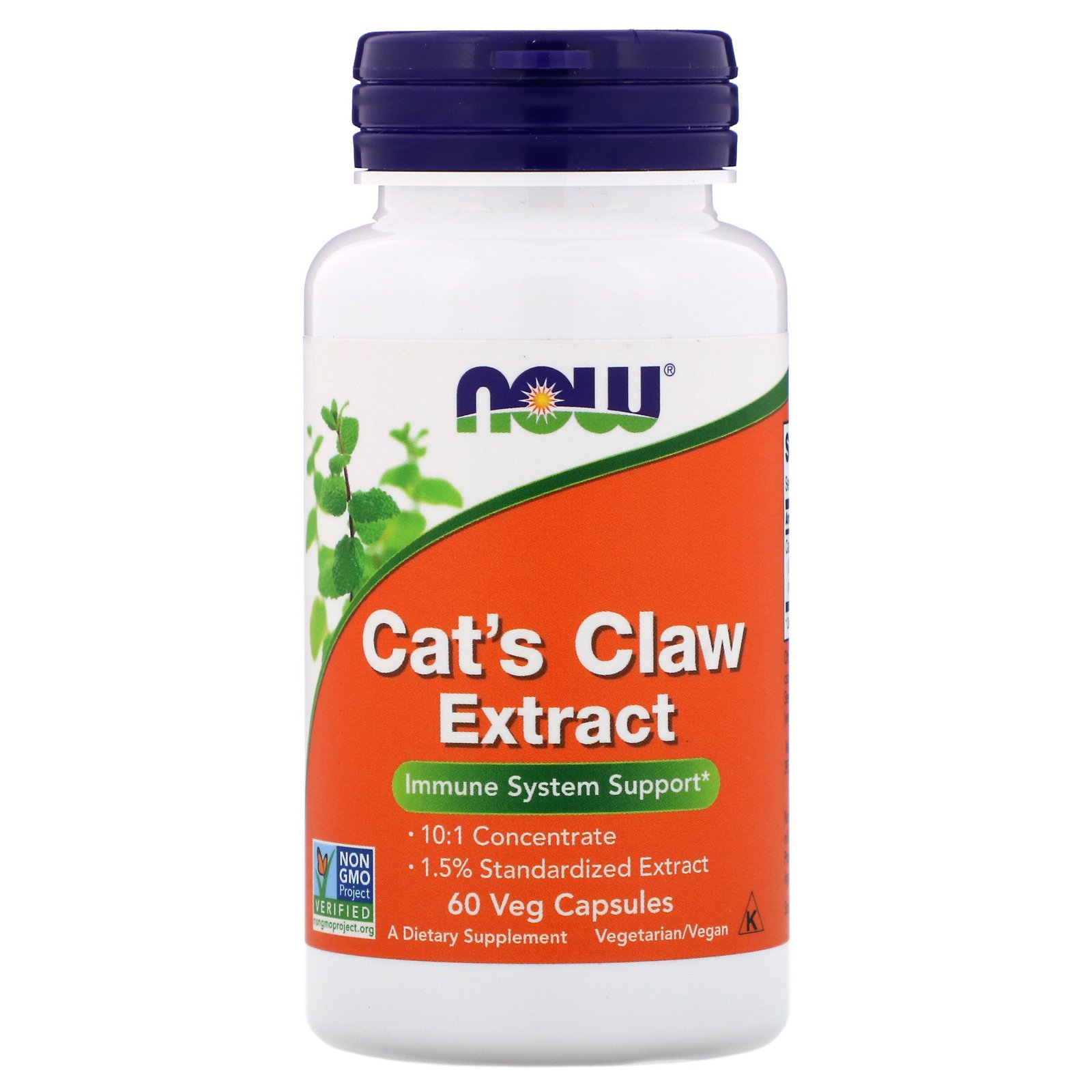 NOW Cat's Claw Extract, Кошачий Коготь Экстракт 334 мг - 60 капсул