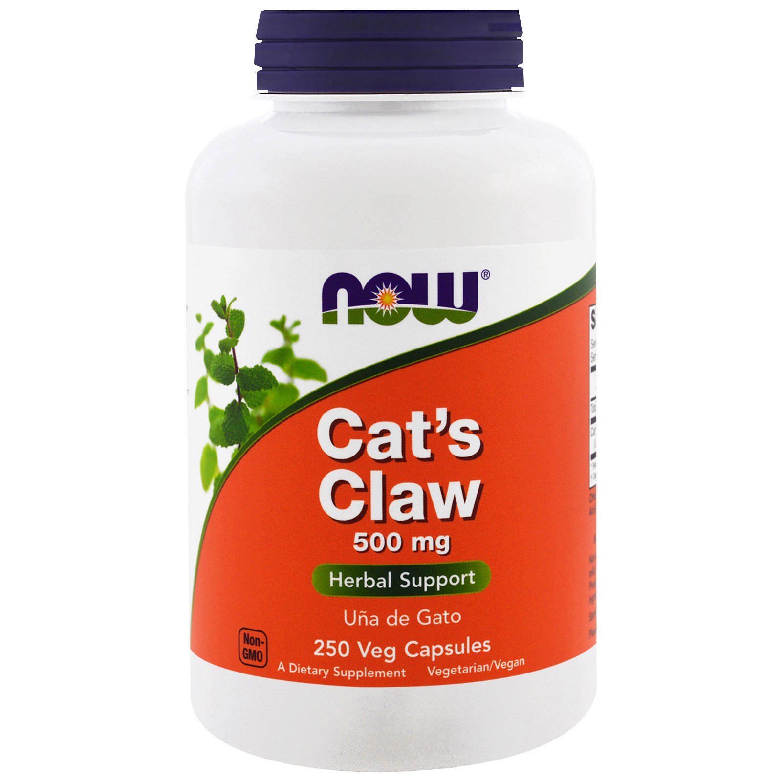 NOW Cat's Claw, Кошачий Коготь 500 мг - 250 капсул
