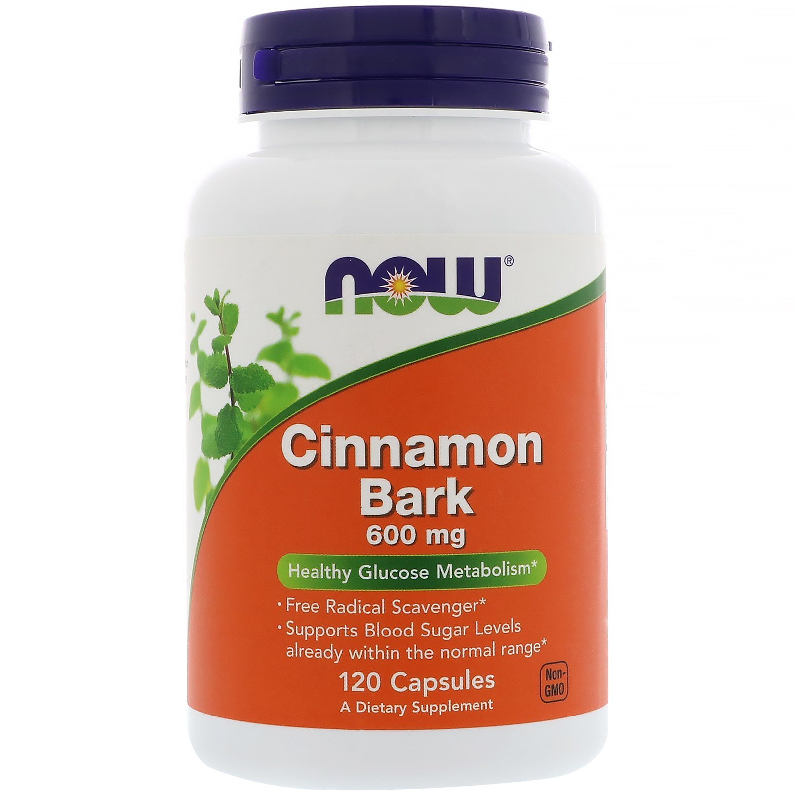 NOW Cinnamon Bark, Кора Корицы Экстракт 600 мг - 120 капсул