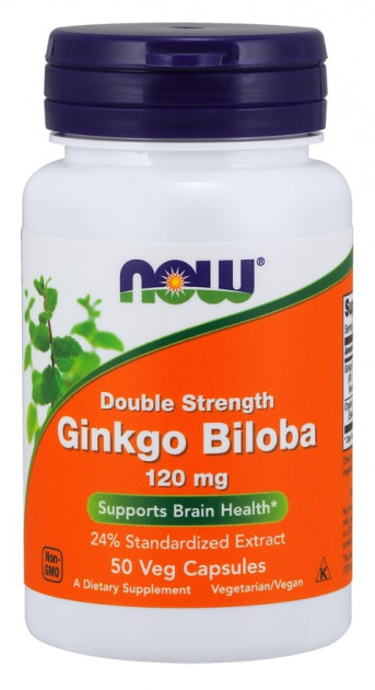 NOW Ginkgo Biloba, Гинкго Билоба Экстракт 120 мг - 50 капсул