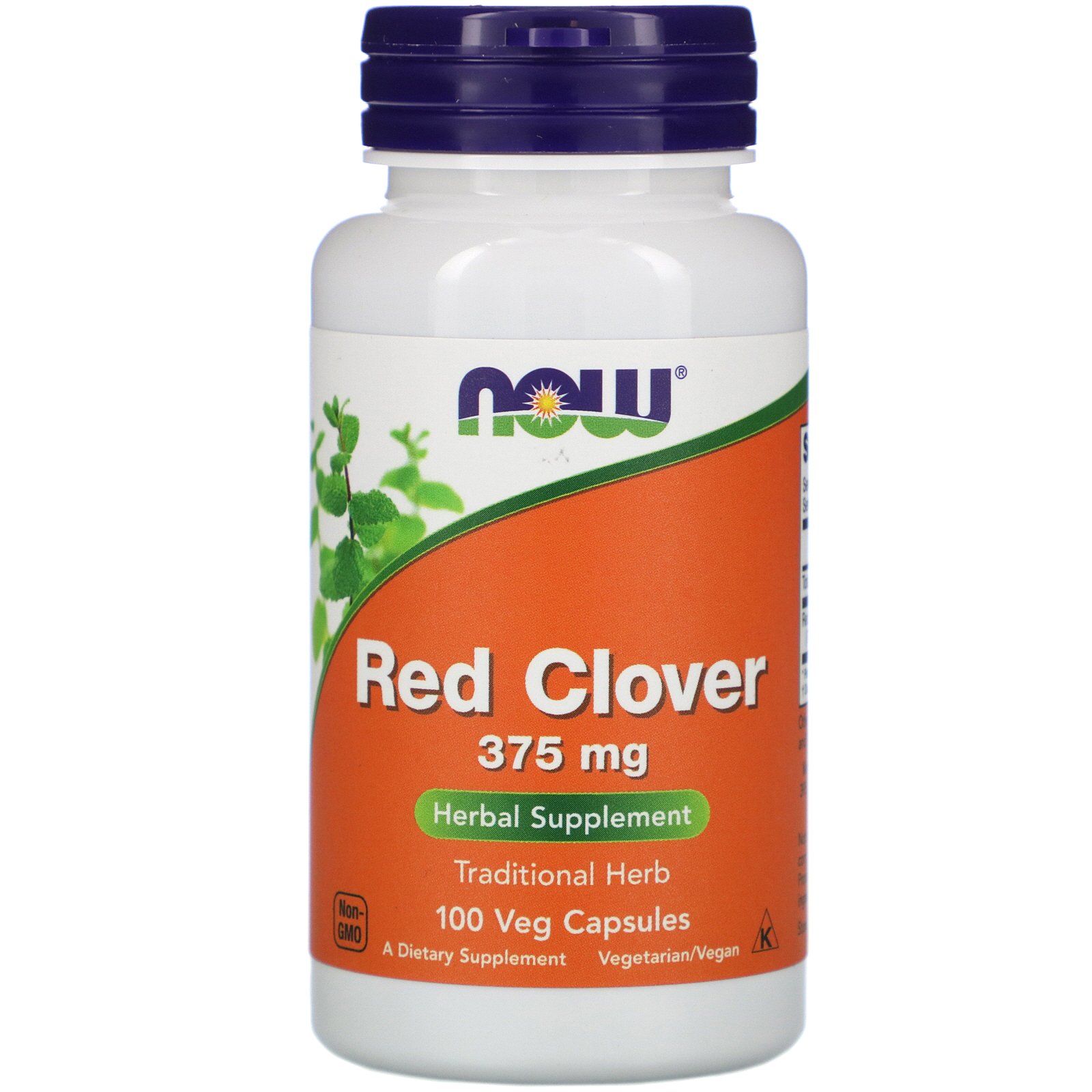 NOW Red Clover, Красный Клевер 375 мг - 100 капсул