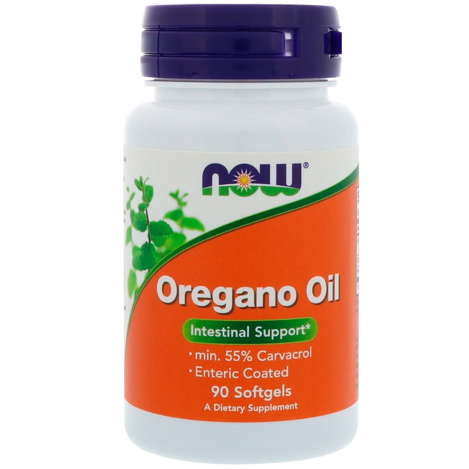 NOW Oregano Oil, Масло Орегано, Душица - 90 желатиновых капсул