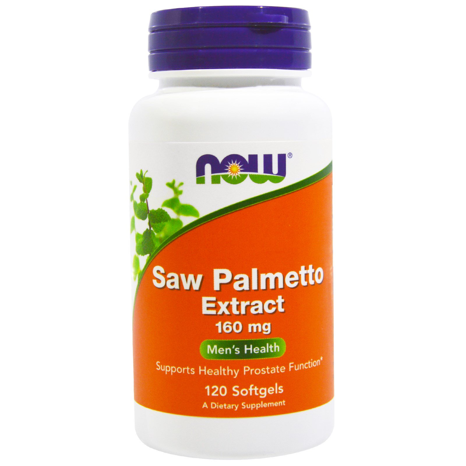 NOW Saw Palmetto Extract, Экстракт Ягод Пальмы Сереноа 160 мг - 120 желатиновых капсул
