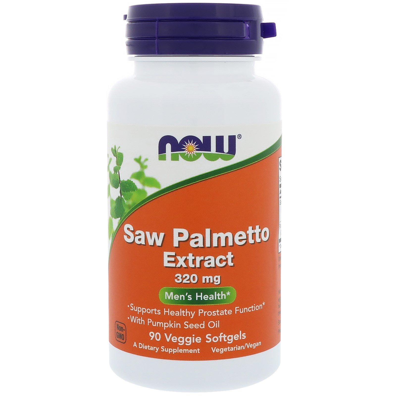 NOW Saw Palmetto, Экстракт Ягод Пальмы Сереноа (Со Пальметто) 320 мг - 90 капсул