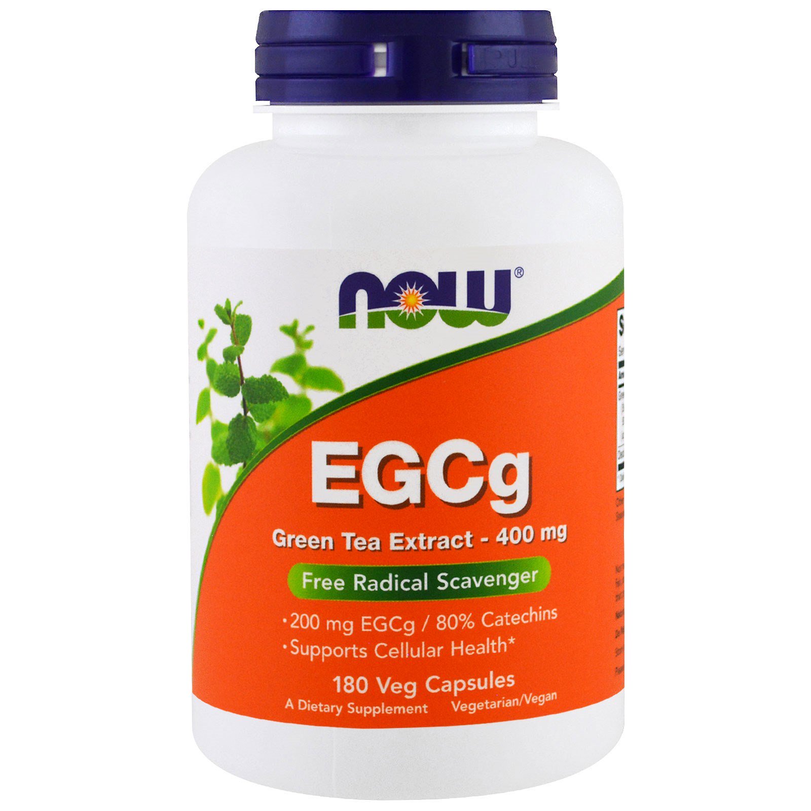 NOW EGCg Green Tea Extract, Экстракт Зелёного Чая 400 мг - 180 капсул