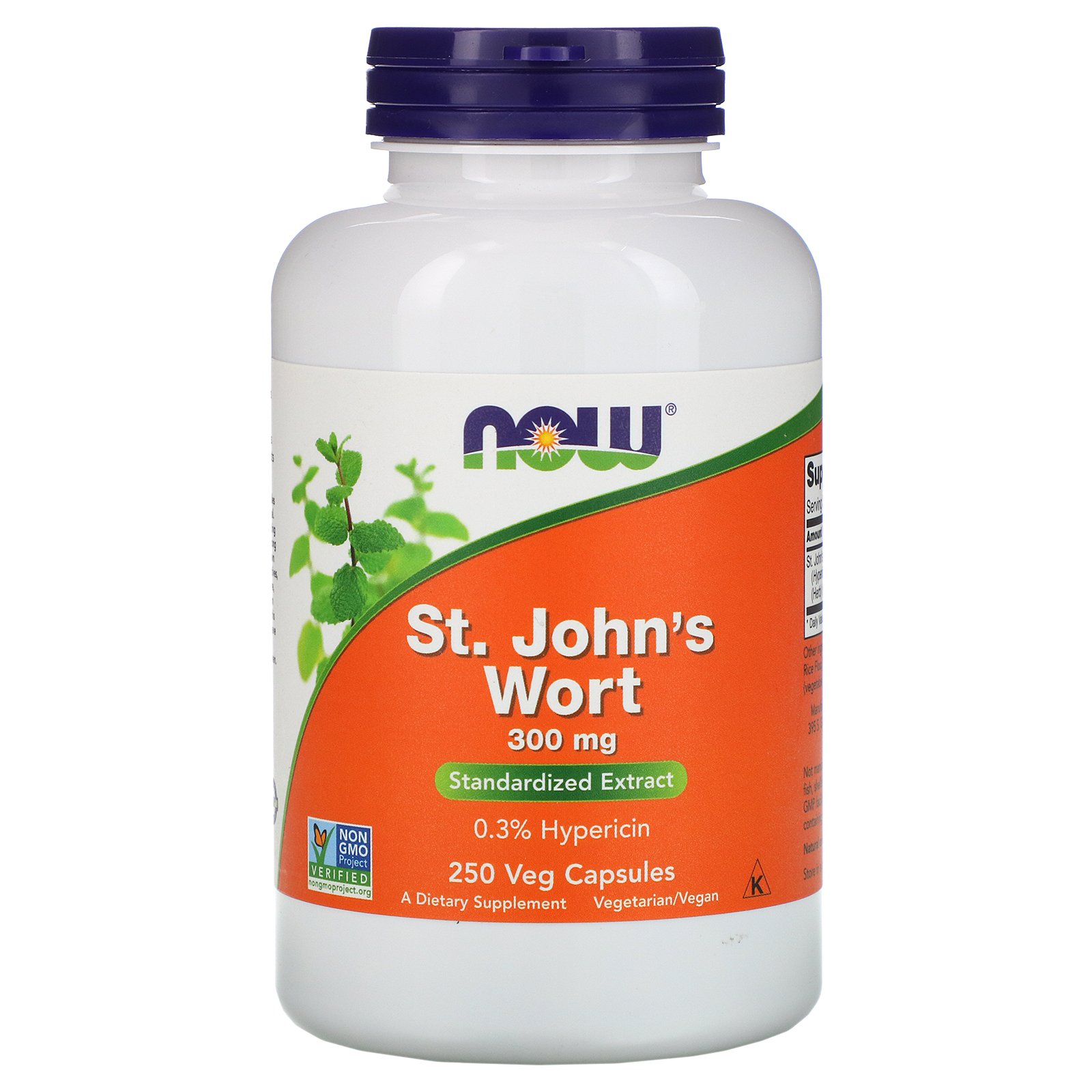 NOW St. John's Wort, Зверобой Экстракт 300 мг - 250 капсул