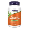 NOW Curcumin Turmeric Gels, Куркумин Гелс Экстракт 475 мг - 120 желатиновых капсул