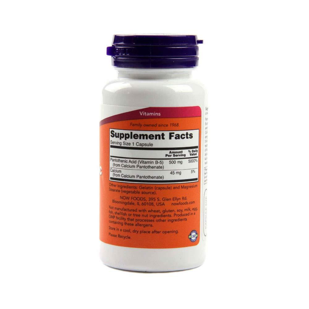 Pantothenic Acid, Витамин Б5, Пантотеновая Кислота 500 мг - 100 капсул
