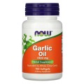 NOW Garlic Oil, Чесночное Масло 1500 мг - 100 желатиновых капсул