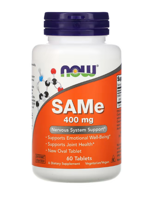 NOW SAMe, САМе S-аденозил-L-метионин 400 мг - 60 таблеток